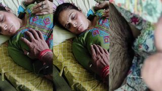 Sleeping Desi Mom Boobs Secretly Pressed Nude Viral New