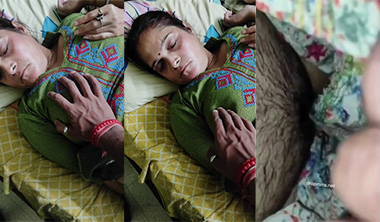 Sleeping Desi Mom Boobs Secretly Pressed Nude Viral New
