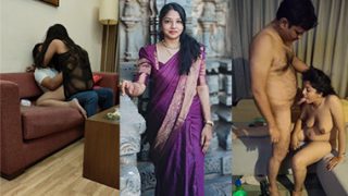Indian Wife Blowing Office Boss With Her Husband Fucking