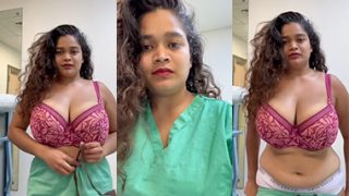 Horny Indian Tanker Nurse Strip Teasing Front Of Camera