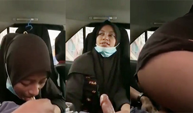 Sexy Hijabi Girl Giving Blowjob Dick Fucking Inside Car Show